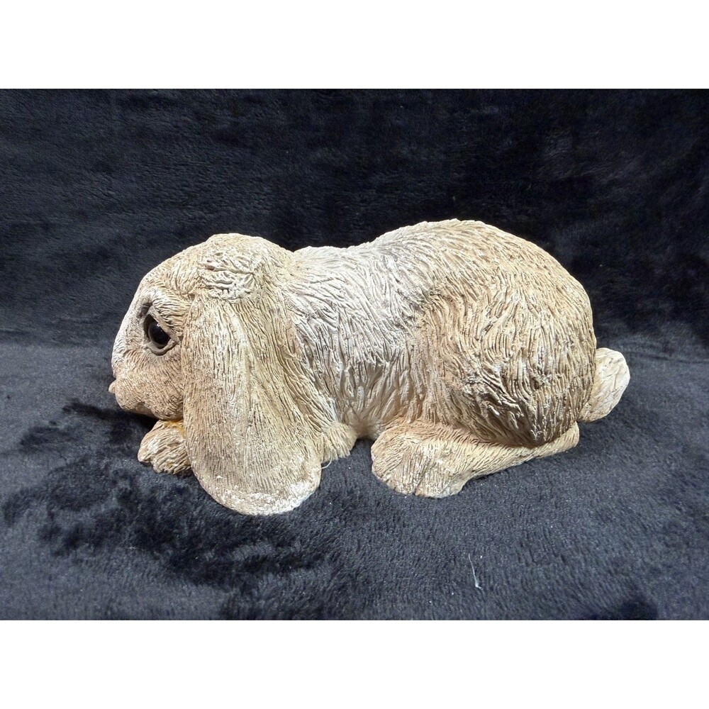 Animal Classics Lop Eared Rabbit Bunny Figurine Large 9” Realistic Sculpture